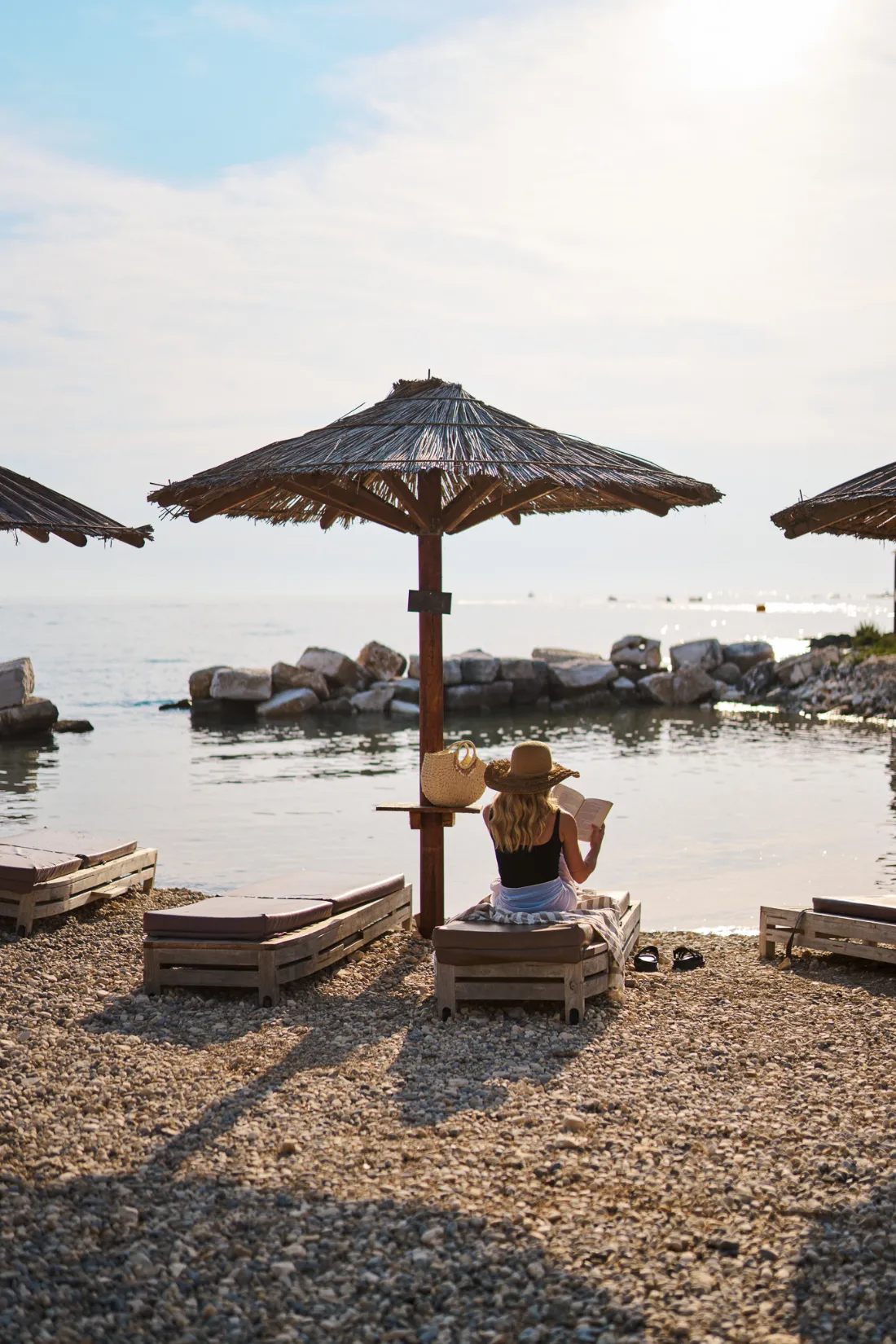 Premium Sunbeds at D'Or Beach Club Funtana